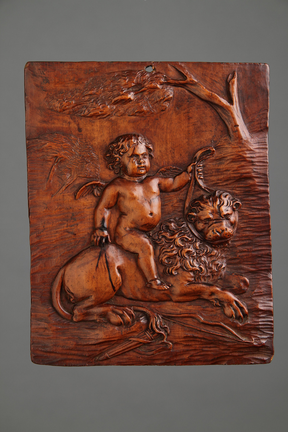 North Italian Baroque Carved Boxwood Plaque Attributed to Andrea Brustolon